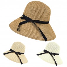 Mujer Wide Brim Summer Beach Sun Hat Straw Floppy Elegant Boho Panama Fedora Cap  eb-92439542